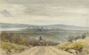 Oxford från Shotover Hill, från minnet, 10 januari 1791