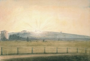 Solnedgången sett från observatoriet i Oxford, 20 december 1784