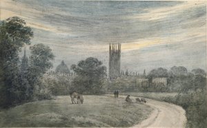 Ingången till Oxford från London, från minnet, 16 juli 1790 av John Baptist Malchair