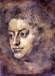 Porträtt av Henry Purcell (1659 - 1695), engelsk kompositör. Målning tillskriven Sir John Closterman. Svart krita. 1695. London, National Portrait Gallery. av John Baptiste Closterman
