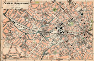 Centrala Birmingham, 1900-talet av John Bartholomew
