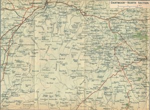 Dartmoor - norra delen, 1900-talet av John Bartholomew