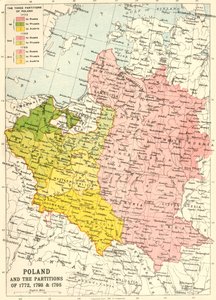 Polen och delningarna 1772, 1793 & 1795, c1920.