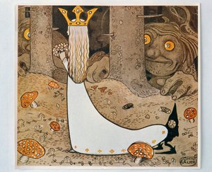 The princess and the troll. From Bland Tomtar och Troll, 1913 av John Bauer