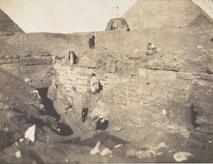 Utgrävningar nära Sfinxen, 1853.