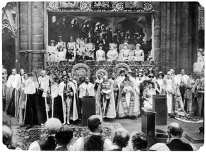Kröningsceremoni av George V, Westminster Abbey, London, 22 juni 1911.