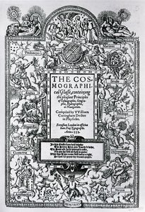 Titelsidan för The Cosmographical Glass, 1559 av John Bettes
