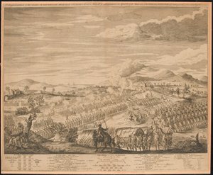 ?En representation av slaget på Drunmossie [sic] Moor nära Culloden?, 16 april 1746 av John Bowles