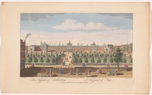 Utsikt över Betlem Royal Hospital i London Sjukhuset i Betlehem (titel på objektet)