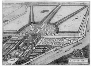 Hampton Court Palace, ca 1714-16 av John Bowles