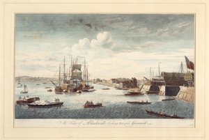 En vy över Blackwall mot Greenwich av John Boydell