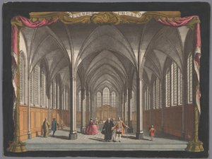 Vy över interiören av Temple Church i London av John Boydell