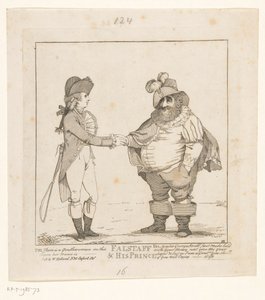 Fox and the Prince of Wales, 1783 Falstaff & hans prins (titel på objekt)