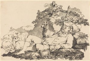 Herde med hund och får