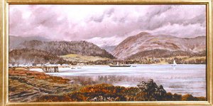 Brodick Pier, 20 augusti 1886 (olja på duk) av John Brett