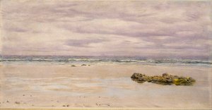 Kennack Sands, Cornwall, vid lågvatten, 1877 av John Brett