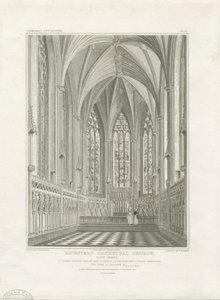 Interiör av Lichfield Cathedral - Lady Chapel: gravyr och [c 1820] (tryck)