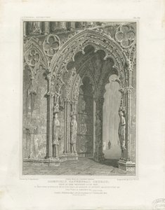Lichfield Cathedral - West Door: gravyr och [c 1820]