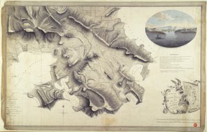 Plan över omgivningarna kring English Harbour och Monks Hill på ön Antigua, uppmätt och ritad av John Brown, lantmätare och ritare för armén i Västindien av John Brown