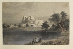 Hyderabad (färgad gravyr) av John Browning Bellasis