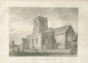 Aldridge Church: sepiateckning, 1847 av John Buckler