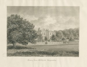 Blithfield - Rectory: sepiateckning av John Buckler
