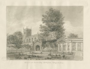 Blithfield Church: sepiateckning av John Buckler