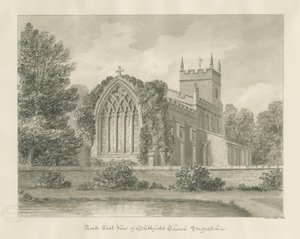 Blithfield Church: sepiateckning av John Buckler