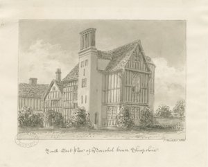 Boscobel House: sepiatvätt av John Buckler