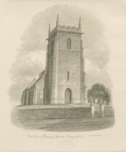 Bradley Church: sepiateckning av John Buckler