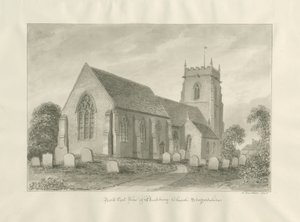 Bushbury Church: sepiateckning av John Buckler