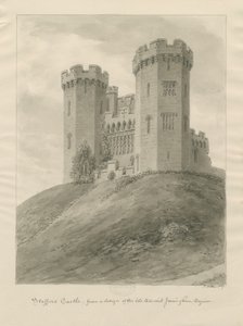 Castle Church - Stafford Castle: sepiateckning av John Buckler