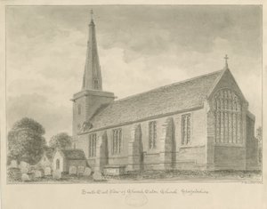 Church Eaton Church: sepiateckning av John Buckler