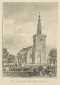 Church Eaton Church: sepiateckning av John Buckler