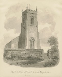 Codsall Church: sepiateckning av John Buckler