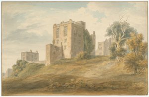 Derbyshire - Hardwick Hall [Gammal] - Kvar av John Buckler