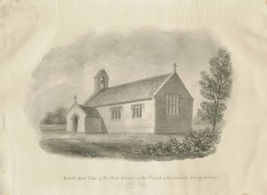 Eccleshall - Cotes Heath Chapel: sepiateckning, nd [c 1843] (ritning) av John Buckler