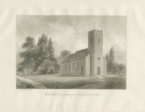 Edingale kyrka: sepiateckning av John Buckler