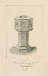 Typsnitt i Penkridge Church: sepiateckning