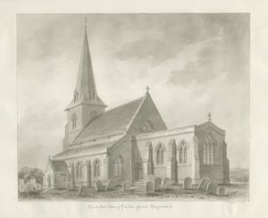 Grindon Church: sepiateckning av John Buckler