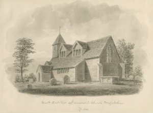 Hammerwich Church: sepiateckning av John Buckler