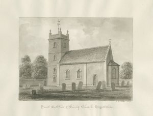 Himley Church: sepiateckning av John Buckler