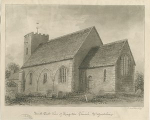 Kingstone Church: sepiateckning av John Buckler