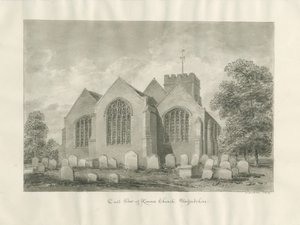 Kinver kyrka: sepiateckning av John Buckler