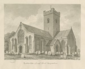 Leigh Church: sepiateckning av John Buckler