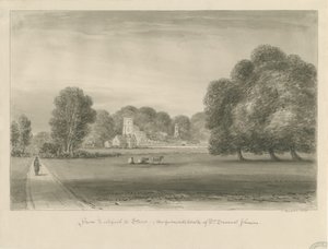 Lichfield - Stowe: sepiateckning, 1841 av John Buckler