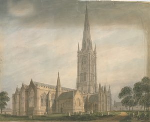 Lincolnshire - Grantham Church, 1811 av John Buckler