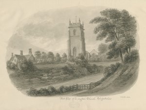 Longdon Church: sepiateckning av John Buckler