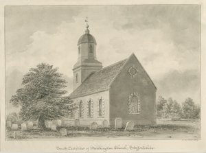 Marchington Church: sepiateckning av John Buckler