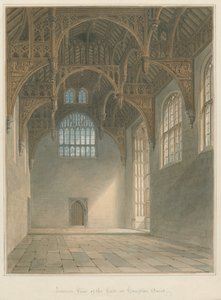 Middlesex - Hampton Court - Interiör i Hall, 1821 av John Buckler